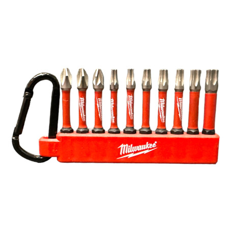 Набір біт Milwaukee Shockwave Impact Duty (2xPH2/1xPZ2/1xTX15/2xTX20/2xTX25/1xTX30) з карабіном (4932480941)