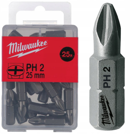Насадка Milwaukee PH2 25 мм, 25 шт (4932399587)