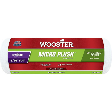Малярный валик Wooster Micro Plush Microfiber 23 см (9”) ворс 8 мм (5/16”) (R235) 