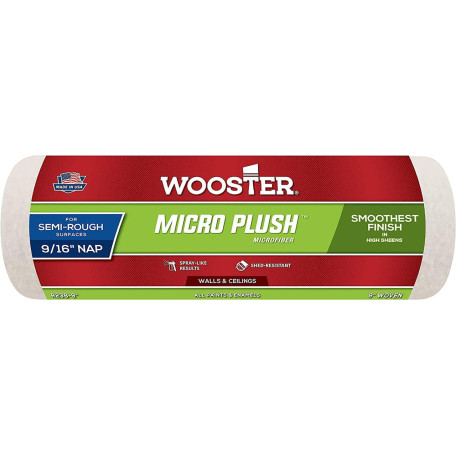 Малярный валик Wooster Micro Plush Microfiber (ТКАНЫЙ) 23 см (9”) ворс 14 мм (9/16”) (R238-9)