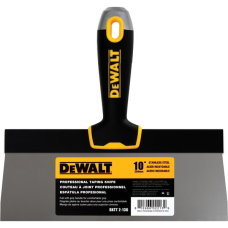 Шпатель DeWalt 10" 254 мм с мягкой ручкой (2-136)