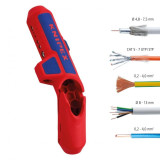 Универсальный инструмент Knipex ErgoStrip для удаления оболочки, Ø от 8 до 13 мм (для левши) (16 95 02 SB)