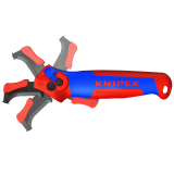 Двухфункциональный нож с пяткой для кабеля KNIPEX (16 50 145 SB)