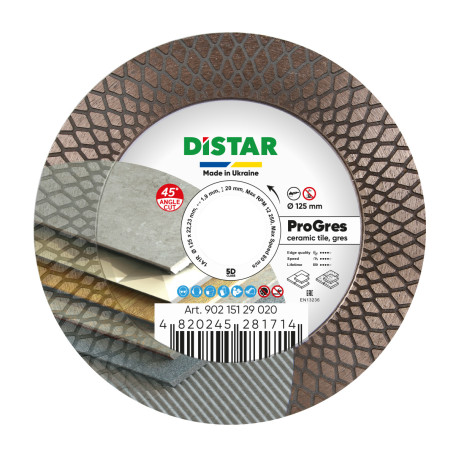 Диск алмазный Distar 125 мм 1A1R 125 PRO GRES (90215129020)